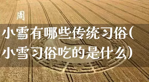 小雪有哪些传统习俗(小雪习俗吃的是什么)_道源国学_第1张_道圣缘 小雪有哪些传统习俗(小雪习俗吃的是什么)_https://www.dao-sheng-yuan.com_道源国学_第1张