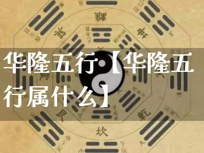 华隆五行【华隆五行属什么】_https://www.dao-sheng-yuan.com_五行_第1张