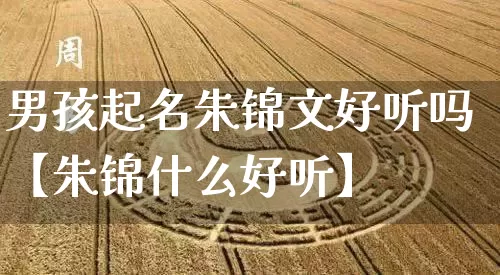 男孩起名朱锦文好听吗【朱锦什么好听】_https://www.dao-sheng-yuan.com_算命_第1张