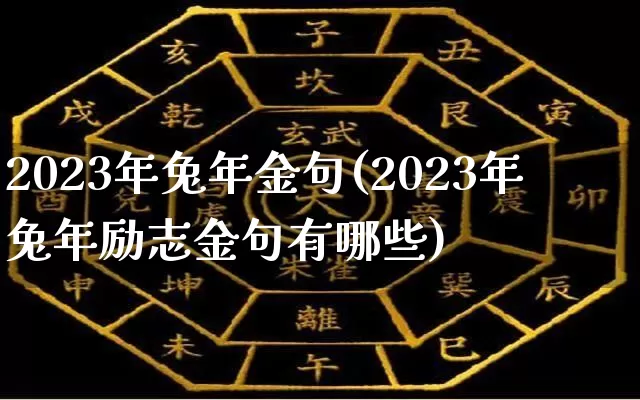 2023年兔年金句(2023年兔年励志金句有哪些)_https://www.dao-sheng-yuan.com_道源国学_第1张