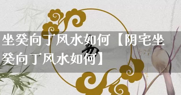 坐癸向丁风水如何【阴宅坐癸向丁风水如何】_https://www.dao-sheng-yuan.com_易经_第1张