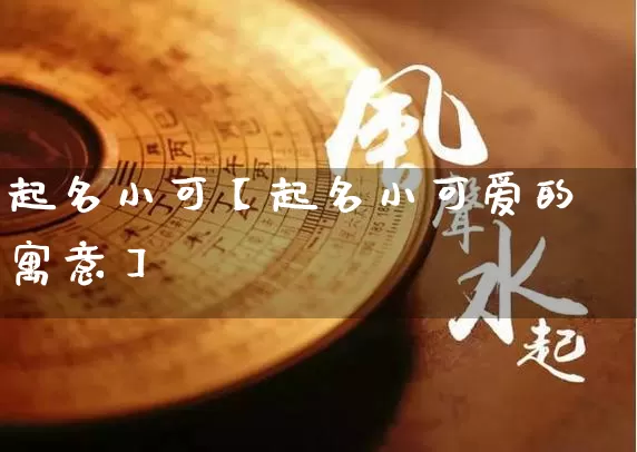 起名小可【起名小可爱的寓意】_https://www.dao-sheng-yuan.com_八字_第1张