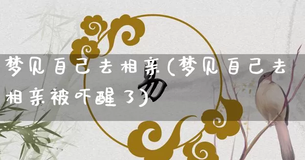 梦见自己去相亲(梦见自己去相亲被吓醒了)_https://www.dao-sheng-yuan.com_生肖属相_第1张