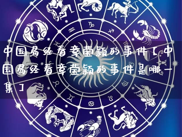 中国易经看章莹颖的事件【中国易经看章莹颖的事件是哪一集】_https://www.dao-sheng-yuan.com_生肖属相_第1张