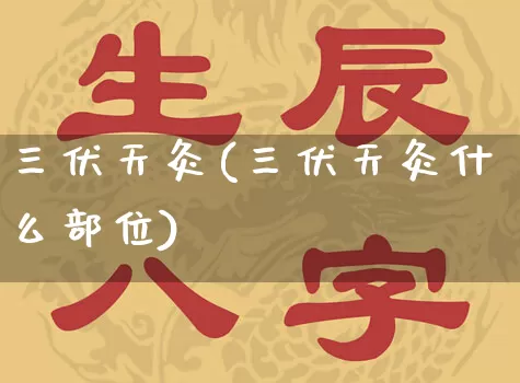 三伏天灸(三伏天灸什么部位)_八字_第1张_道圣缘 三伏天灸(三伏天灸什么部位)_https://www.dao-sheng-yuan.com_八字_第1张
