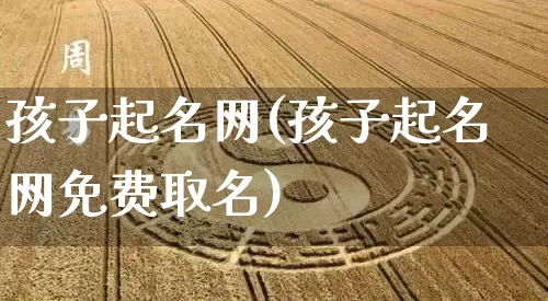 孩子起名网(孩子起名网免费取名)_https://www.dao-sheng-yuan.com_易经_第1张