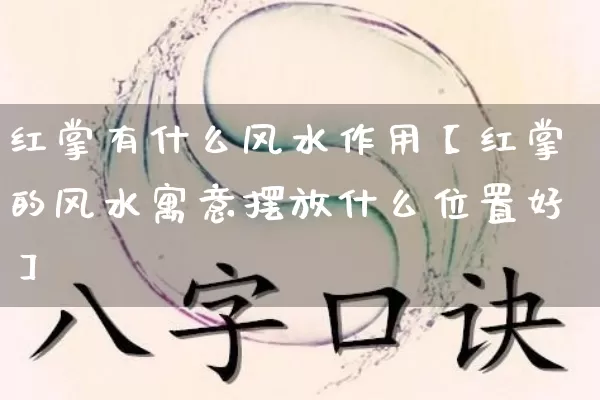 红掌有什么风水作用【红掌的风水寓意摆放什么位置好】_https://www.dao-sheng-yuan.com_十二星座_第1张