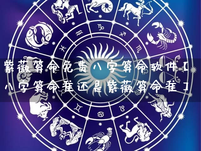 紫薇算命免费八字算命软件【八字算命准还是紫薇算命准】_https://www.dao-sheng-yuan.com_五行_第1张