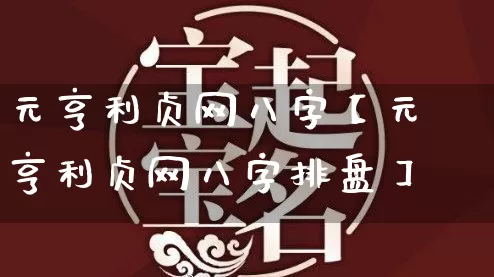 元亨利贞网八字【元亨利贞网八字排盘】_https://www.dao-sheng-yuan.com_道源国学_第1张