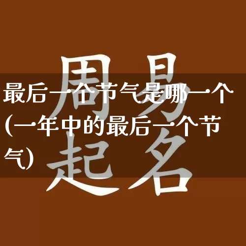 最后一个节气是哪一个(一年中的最后一个节气)_https://www.dao-sheng-yuan.com_周公解梦_第1张