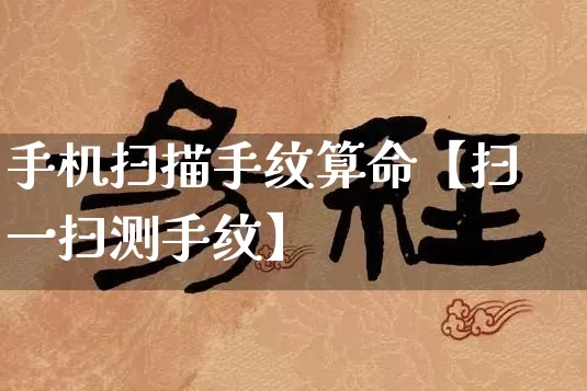 手机扫描手纹算命【扫一扫测手纹】_https://www.dao-sheng-yuan.com_风水_第1张