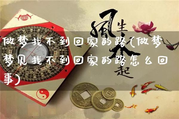 做梦找不到回家的路(做梦梦见找不到回家的路怎么回事)_https://www.dao-sheng-yuan.com_风水_第1张