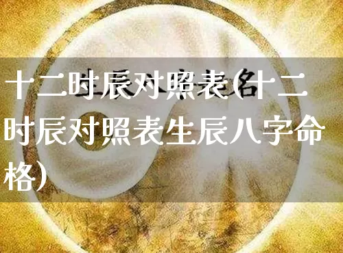 十二时辰对照表(十二时辰对照表生辰八字命格)_https://www.dao-sheng-yuan.com_周公解梦_第1张