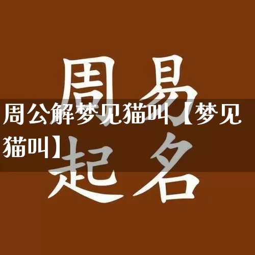 周公解梦见猫叫【梦见猫叫】_https://www.dao-sheng-yuan.com_风水_第1张