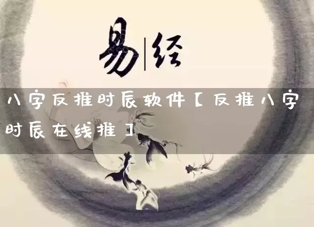 八字反推时辰软件【反推八字时辰在线推】_https://www.dao-sheng-yuan.com_八字_第1张