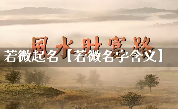 若微起名【若微名字含义】_https://www.dao-sheng-yuan.com_起名_第1张