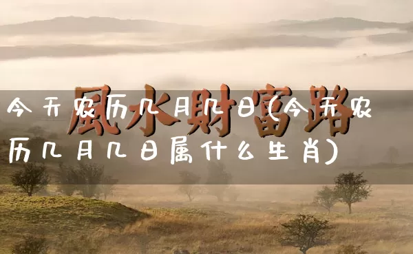 今天农历几月几日(今天农历几月几日属什么生肖)_https://www.dao-sheng-yuan.com_周公解梦_第1张