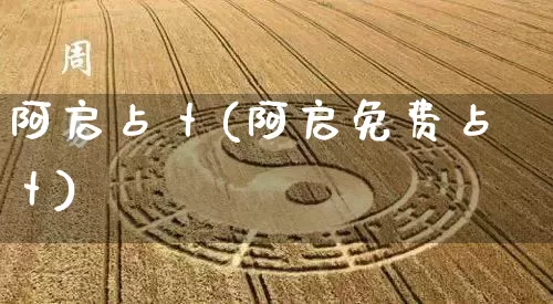 阿启占卜(阿启免费占卜)_https://www.dao-sheng-yuan.com_风水_第1张