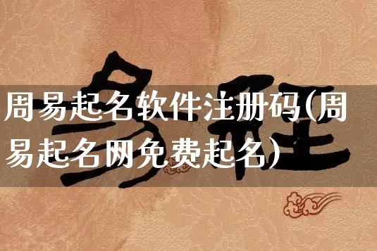 周易起名软件注册码(周易起名网免费起名)_https://www.dao-sheng-yuan.com_五行_第1张