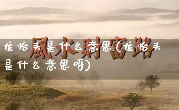 龙抬头是什么意思(龙抬头是什么意思呀)_https://www.dao-sheng-yuan.com_风水_第1张