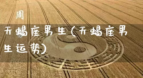 天蝎座男生(天蝎座男生运势)_https://www.dao-sheng-yuan.com_起名_第1张