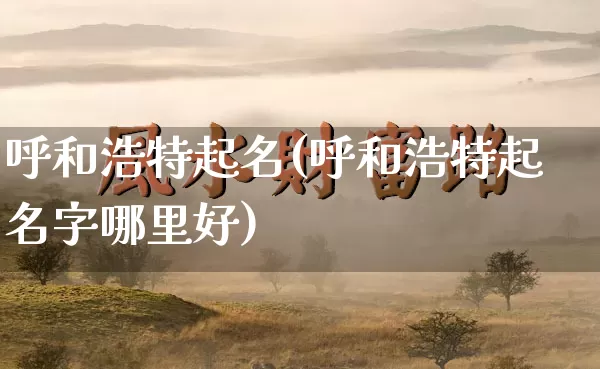 呼和浩特起名(呼和浩特起名字哪里好)_https://www.dao-sheng-yuan.com_起名_第1张