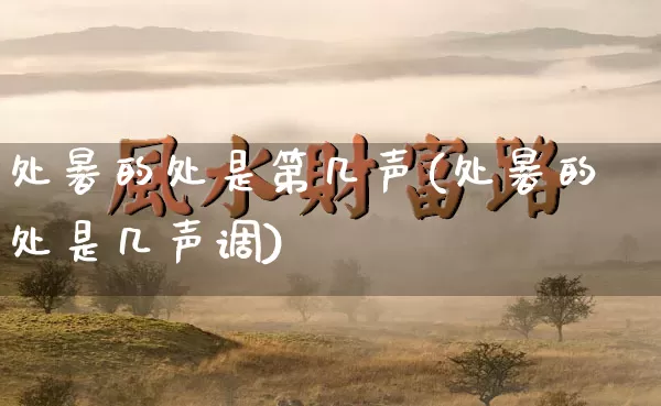 处暑的处是第几声(处暑的处是几声调)_算命_第1张_道圣缘 处暑的处是第几声(处暑的处是几声调)_https://www.dao-sheng-yuan.com_算命_第1张