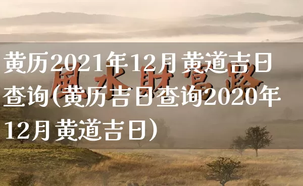 黄历2021年12月黄道吉日查询(黄历吉日查询2020年12月黄道吉日)_https://www.dao-sheng-yuan.com_五行_第1张
