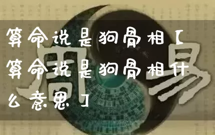 算命说是狗骨相【算命说是狗骨相什么意思】_https://www.dao-sheng-yuan.com_十二星座_第1张