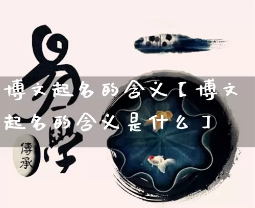 博文起名的含义【博文起名的含义是什么】_https://www.dao-sheng-yuan.com_周公解梦_第1张