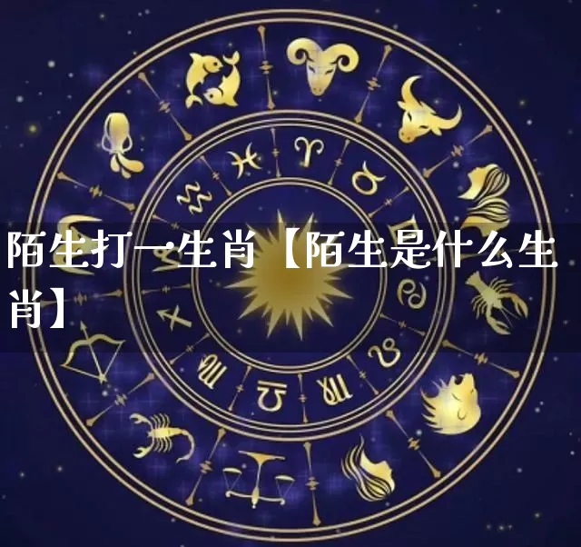 陌生打一生肖【陌生是什么生肖】_https://www.dao-sheng-yuan.com_生肖属相_第1张