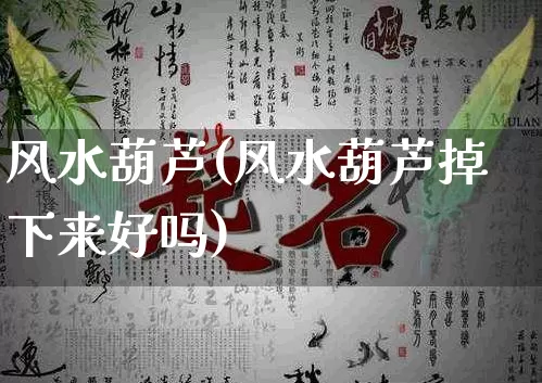 风水葫芦(风水葫芦掉下来好吗)_https://www.dao-sheng-yuan.com_算命_第1张