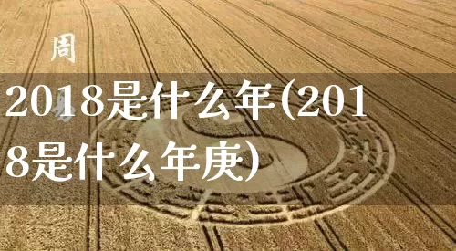 2018是什么年(2018是什么年庚)_https://www.dao-sheng-yuan.com_周公解梦_第1张