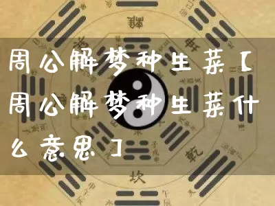 周公解梦种生菜【周公解梦种生菜什么意思】_https://www.dao-sheng-yuan.com_八字_第1张