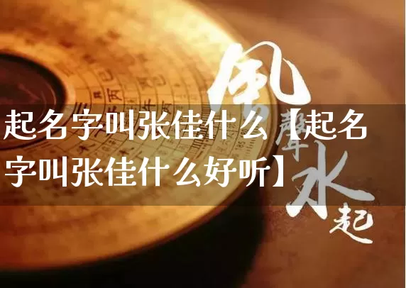 起名字叫张佳什么【起名字叫张佳什么好听】_https://www.dao-sheng-yuan.com_风水_第1张