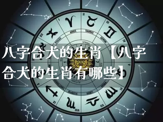 八字合犬的生肖【八字合犬的生肖有哪些】_https://www.dao-sheng-yuan.com_八字_第1张