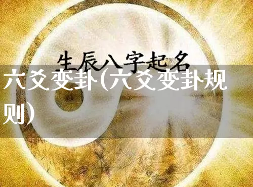 六爻变卦(六爻变卦规则)_https://www.dao-sheng-yuan.com_十二星座_第1张