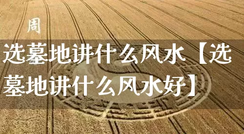 选墓地讲什么风水【选墓地讲什么风水好】_https://www.dao-sheng-yuan.com_风水_第1张