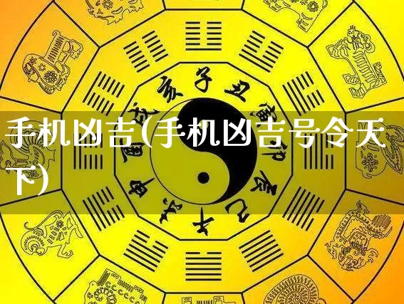 手机凶吉(手机凶吉号令天下)_https://www.dao-sheng-yuan.com_生肖属相_第1张