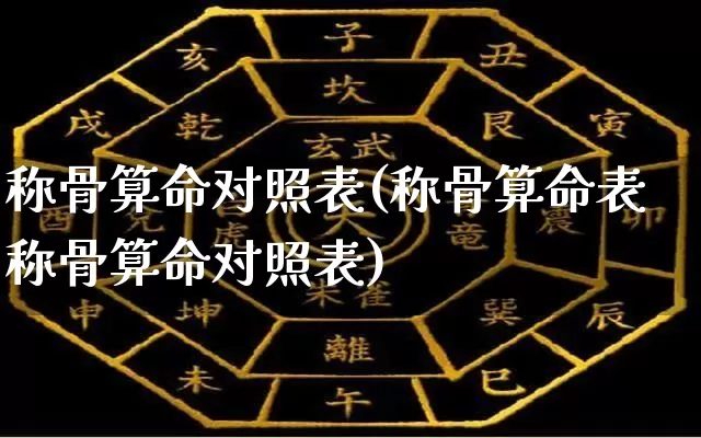 称骨算命对照表(称骨算命表称骨算命对照表)_https://www.dao-sheng-yuan.com_起名_第1张
