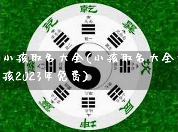 小孩取名大全(小孩取名大全女孩2023年免费)_https://www.dao-sheng-yuan.com_算命_第1张