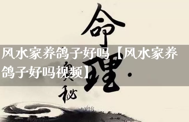 风水家养鸽子好吗【风水家养鸽子好吗视频】_https://www.dao-sheng-yuan.com_十二星座_第1张