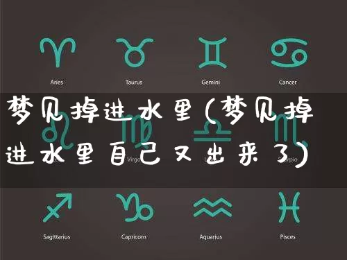 梦见掉进水里(梦见掉进水里自己又出来了)_https://www.dao-sheng-yuan.com_生肖属相_第1张