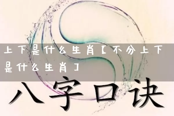 上下是什么生肖【不分上下是什么生肖】_https://www.dao-sheng-yuan.com_起名_第1张