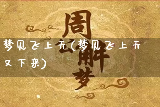 梦见飞上天(梦见飞上天又下来)_https://www.dao-sheng-yuan.com_起名_第1张