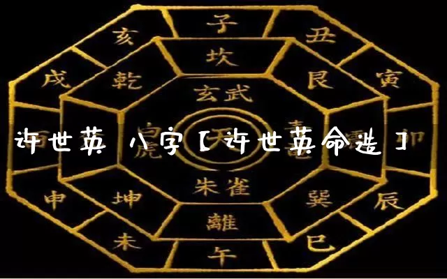 许世英 八字【许世英命造】_https://www.dao-sheng-yuan.com_五行_第1张