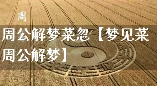 周公解梦菜忽【梦见菜周公解梦】_https://www.dao-sheng-yuan.com_易经_第1张