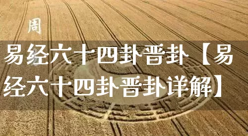 易经六十四卦晋卦【易经六十四卦晋卦详解】_https://www.dao-sheng-yuan.com_易经_第1张