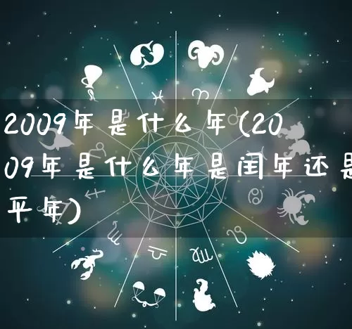 2009年是什么年(2009年是什么年是闰年还是平年)_https://www.dao-sheng-yuan.com_周公解梦_第1张