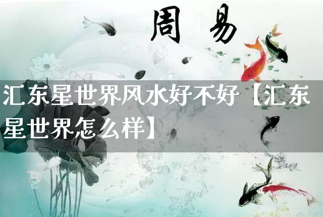 汇东星世界风水好不好【汇东星世界怎么样】_https://www.dao-sheng-yuan.com_易经_第1张